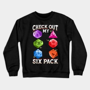 Check Out My Six Pack Funny Gaming Dice Pun Crewneck Sweatshirt